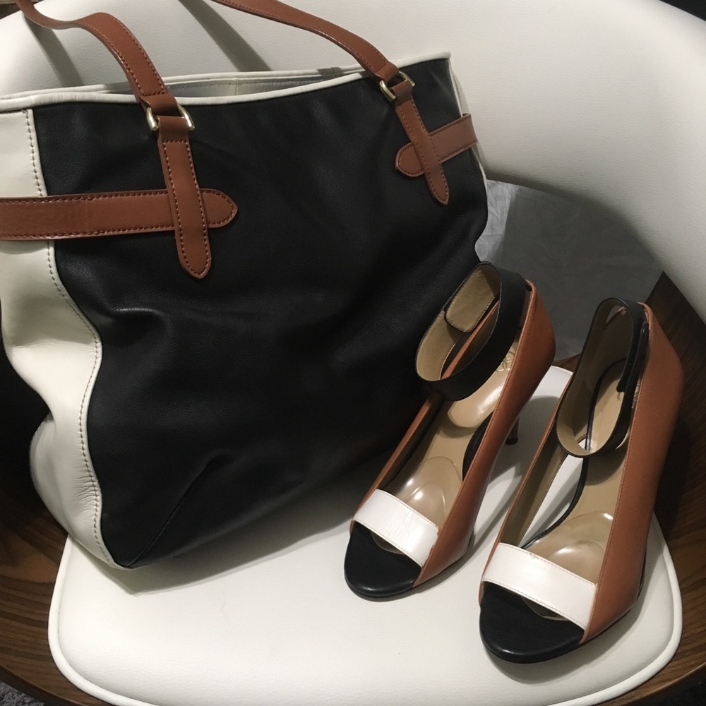 Tri-Color Talbot’s Bag and Ann Taylor Heels 8M